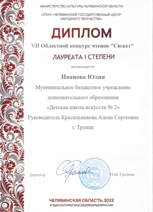 Иванова Юля Сюжет 2022